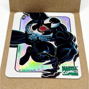 VTG VENOM #10 1995 Spider-Man CEL Vending Machine PRISM Sticker RARE Variation 1